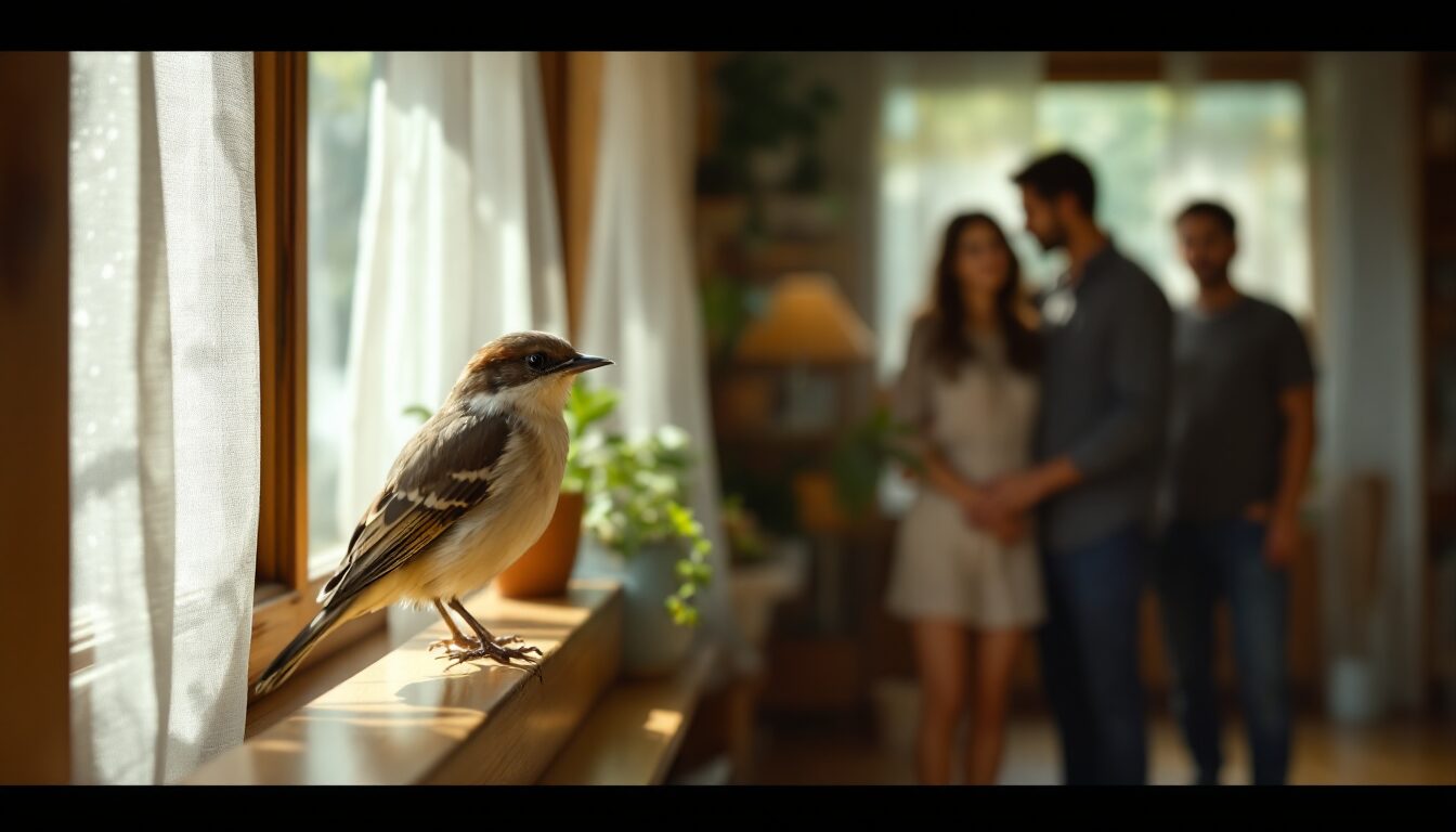signification oiseau qui rentre dans la maison