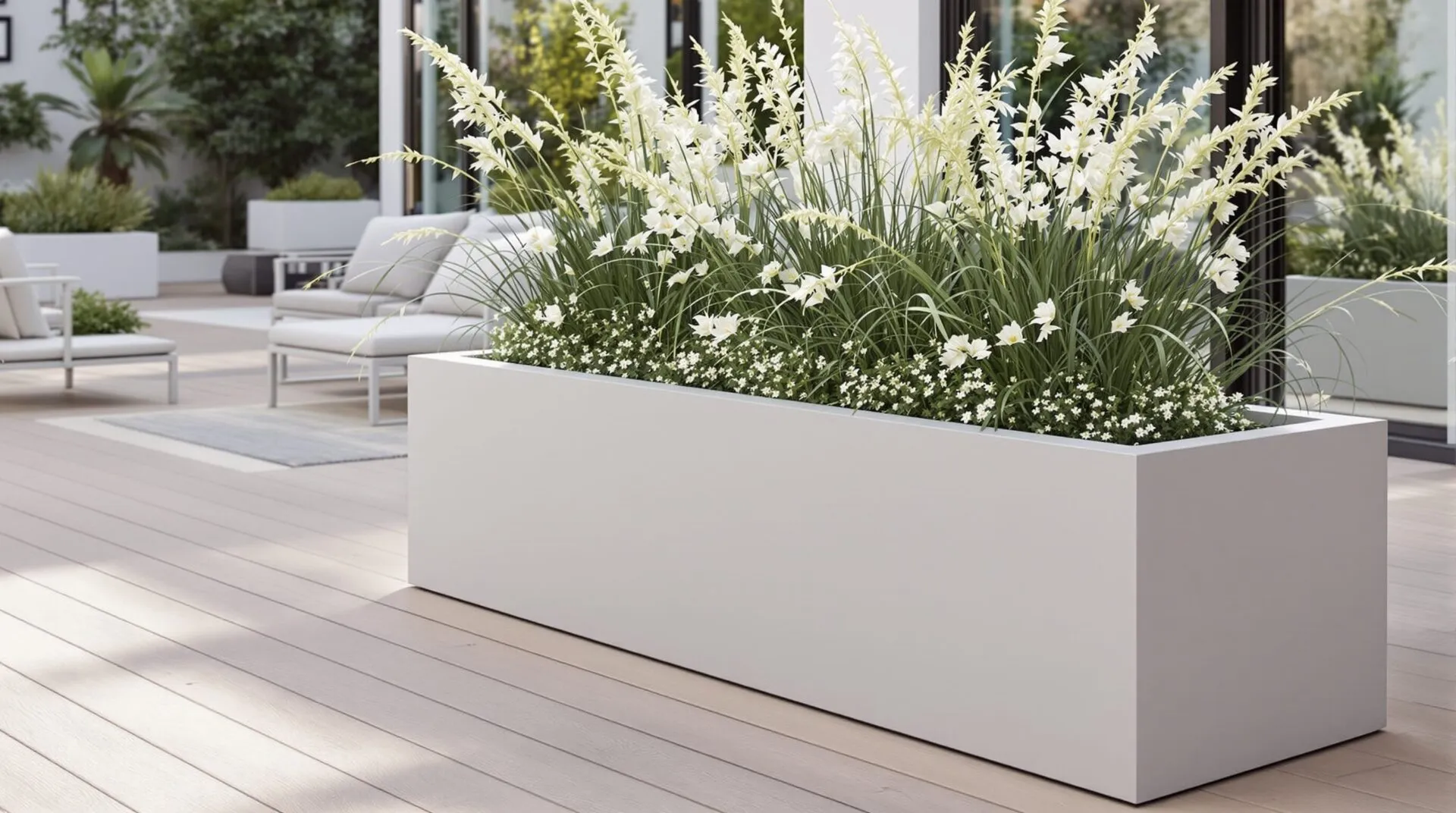 Jardinière rectangulaire : idées déco pour un extérieur élégant