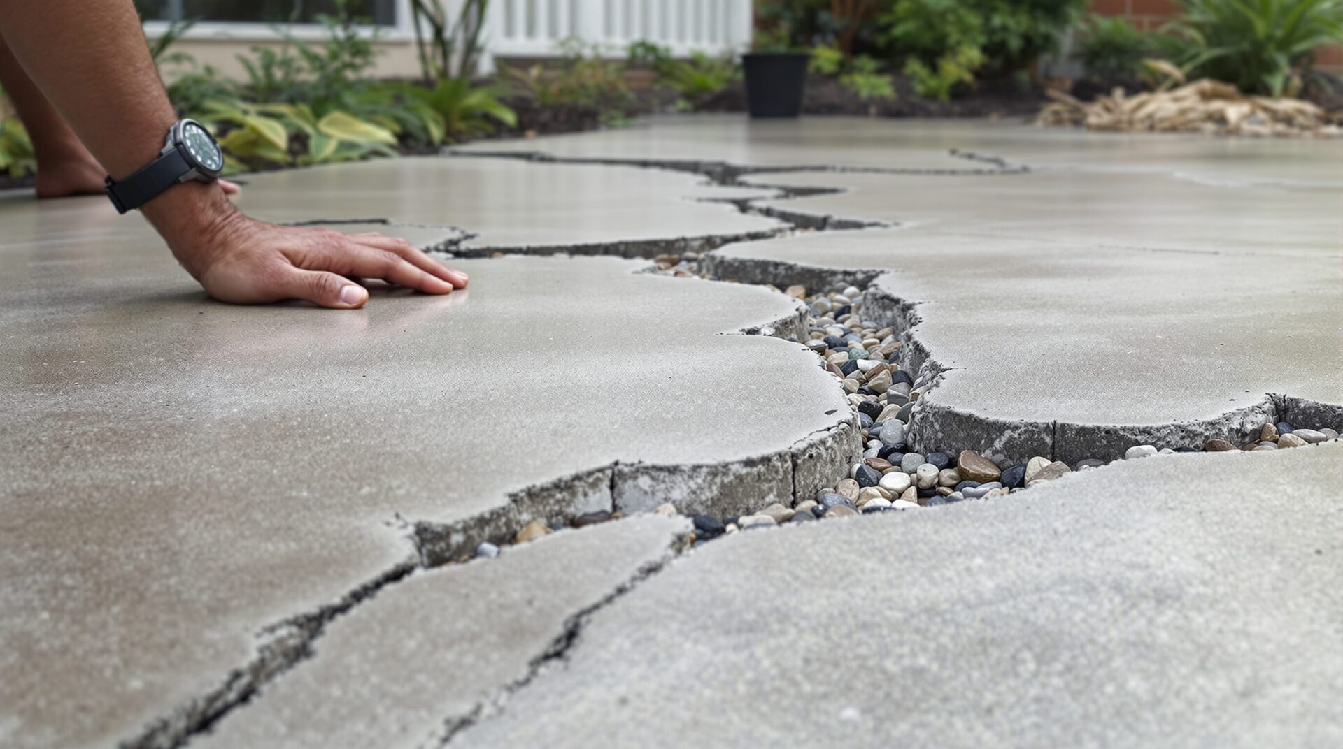 terrasse beton qui fissure