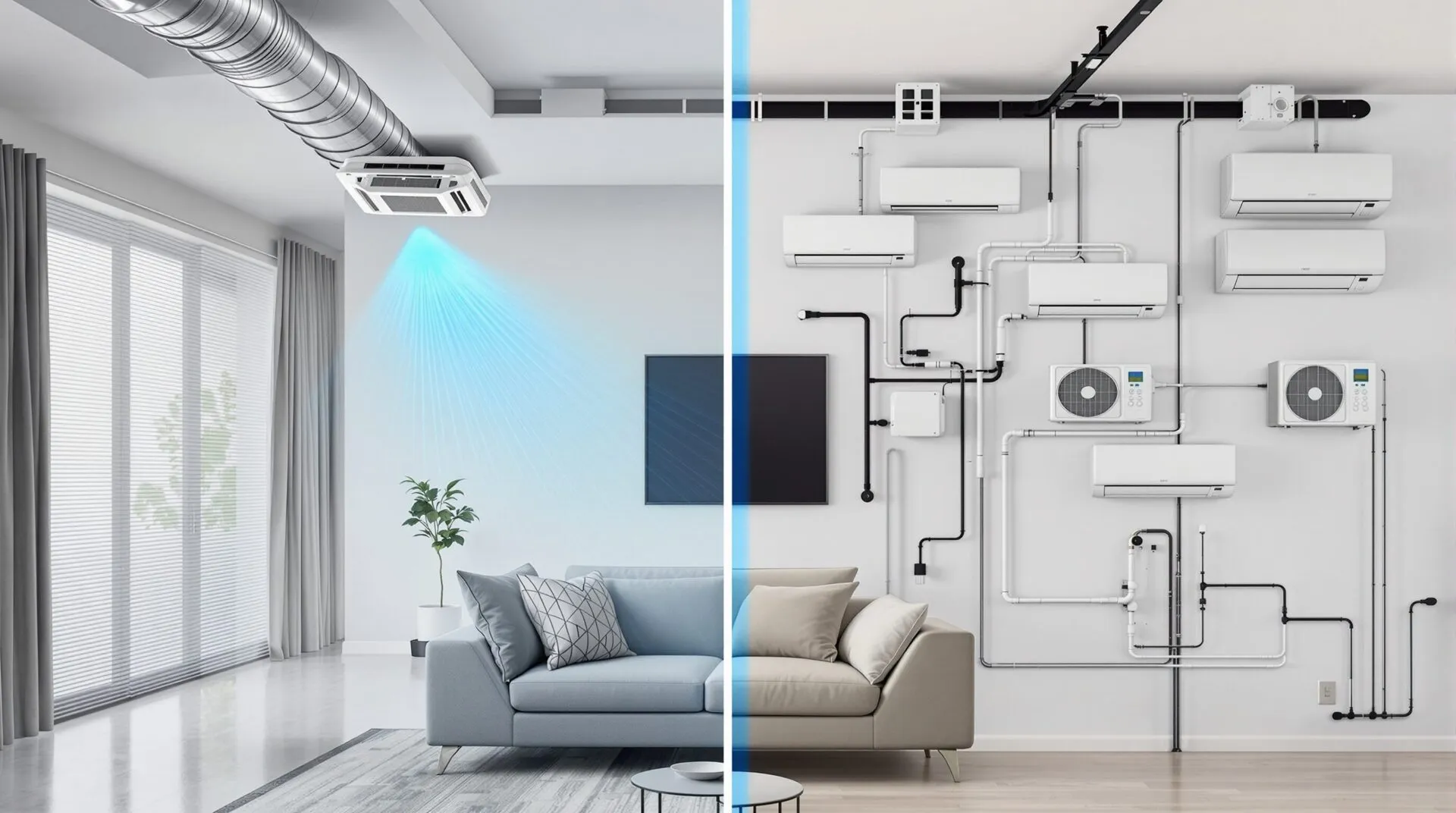 Quelle est la différence entre une clim gainable et une multisplit ?