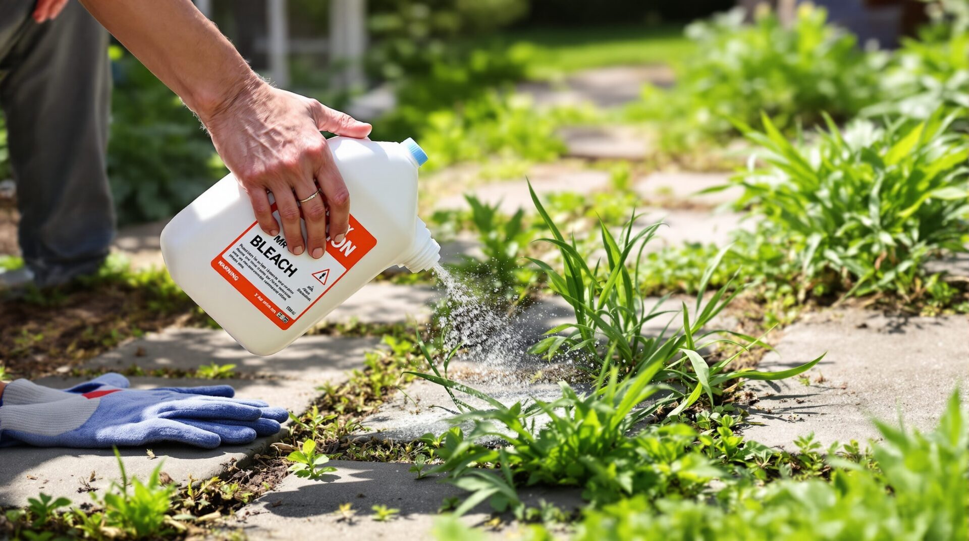Désherber avec eau de javel : les risques pour votre jardin et la légalité