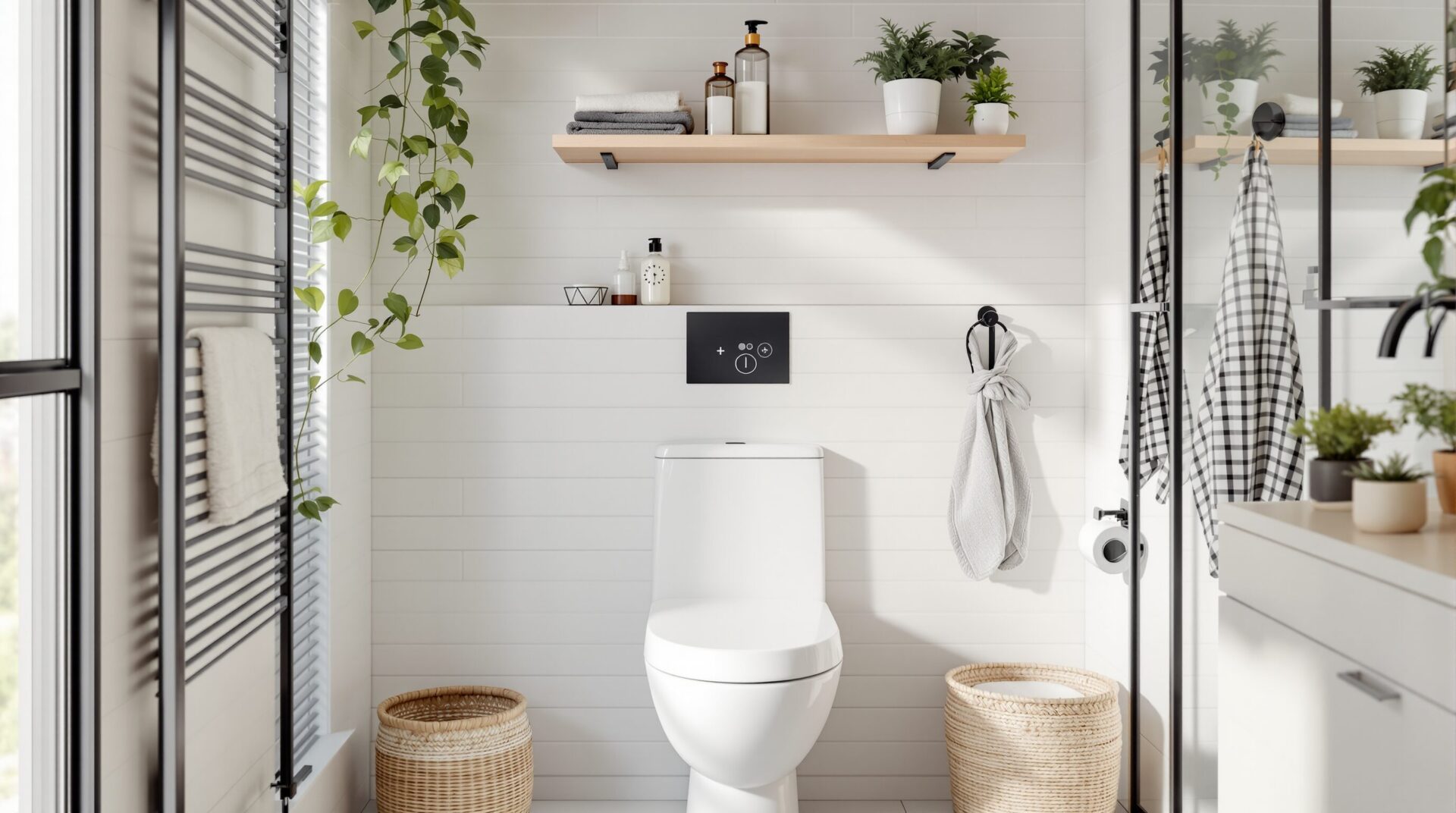 aménagement petite salle de bain avec toilette