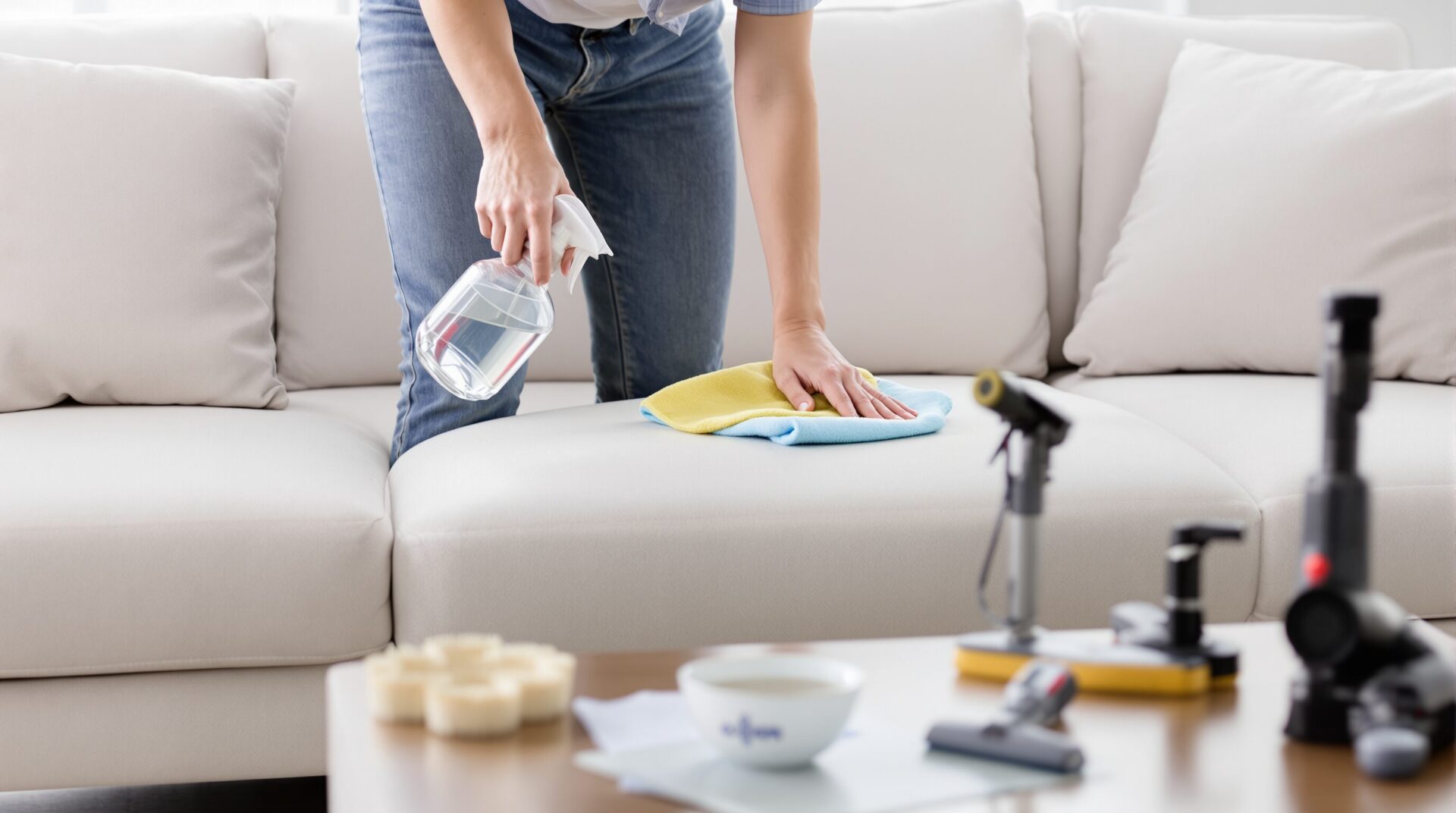 Quelle est la meilleure solution pour nettoyer efficacement un canapé et ses coussins ?