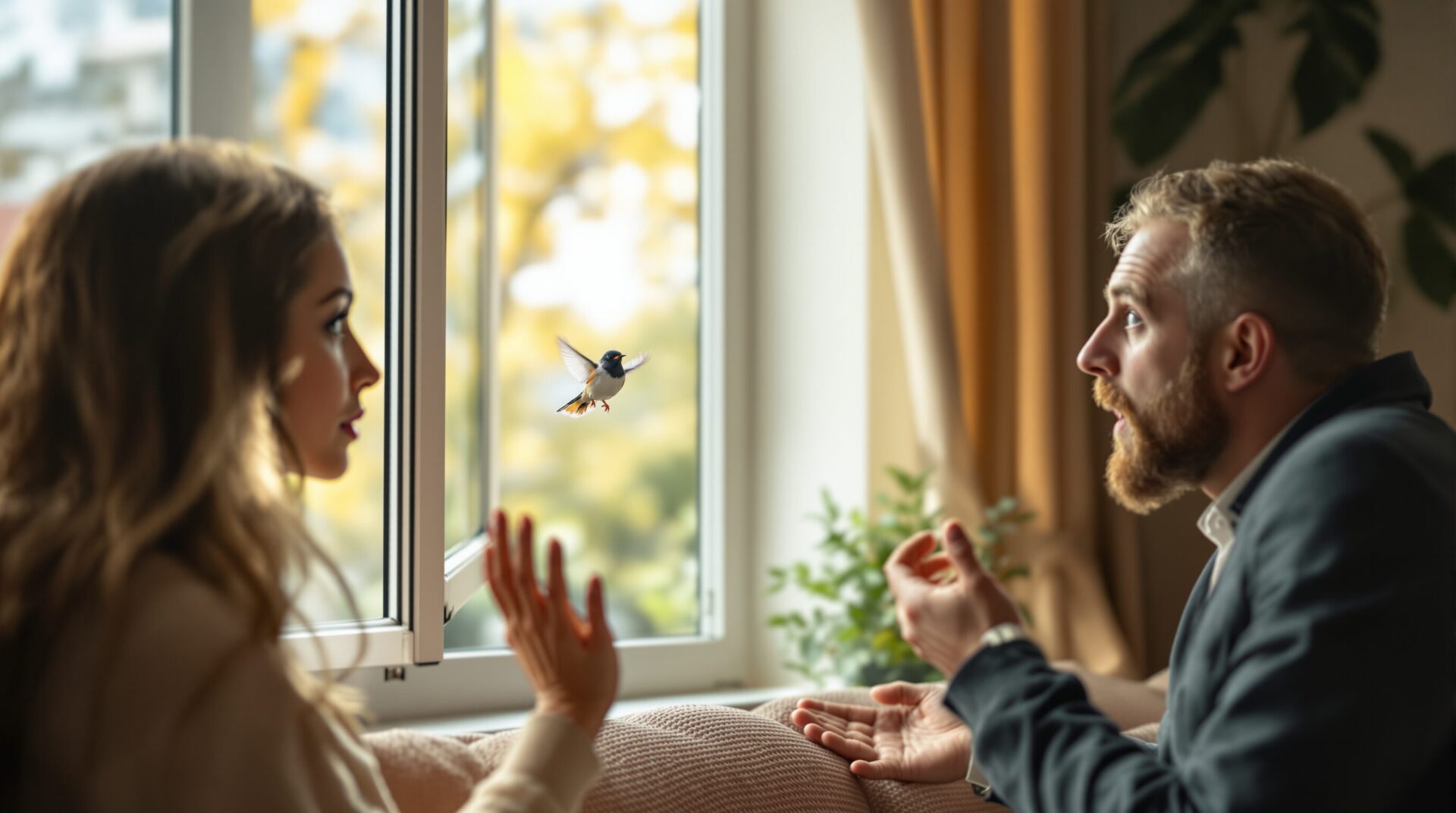signification oiseau qui rentre dans la maison