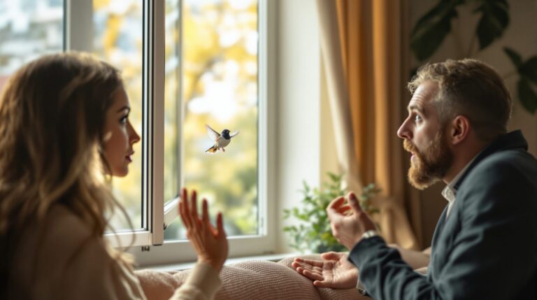 signification oiseau qui rentre dans la maison