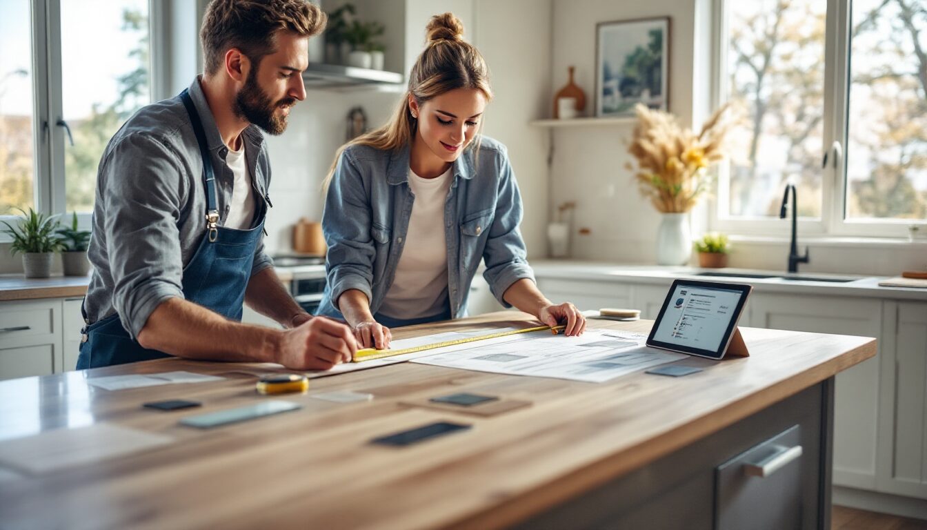 plan de travail sur mesure