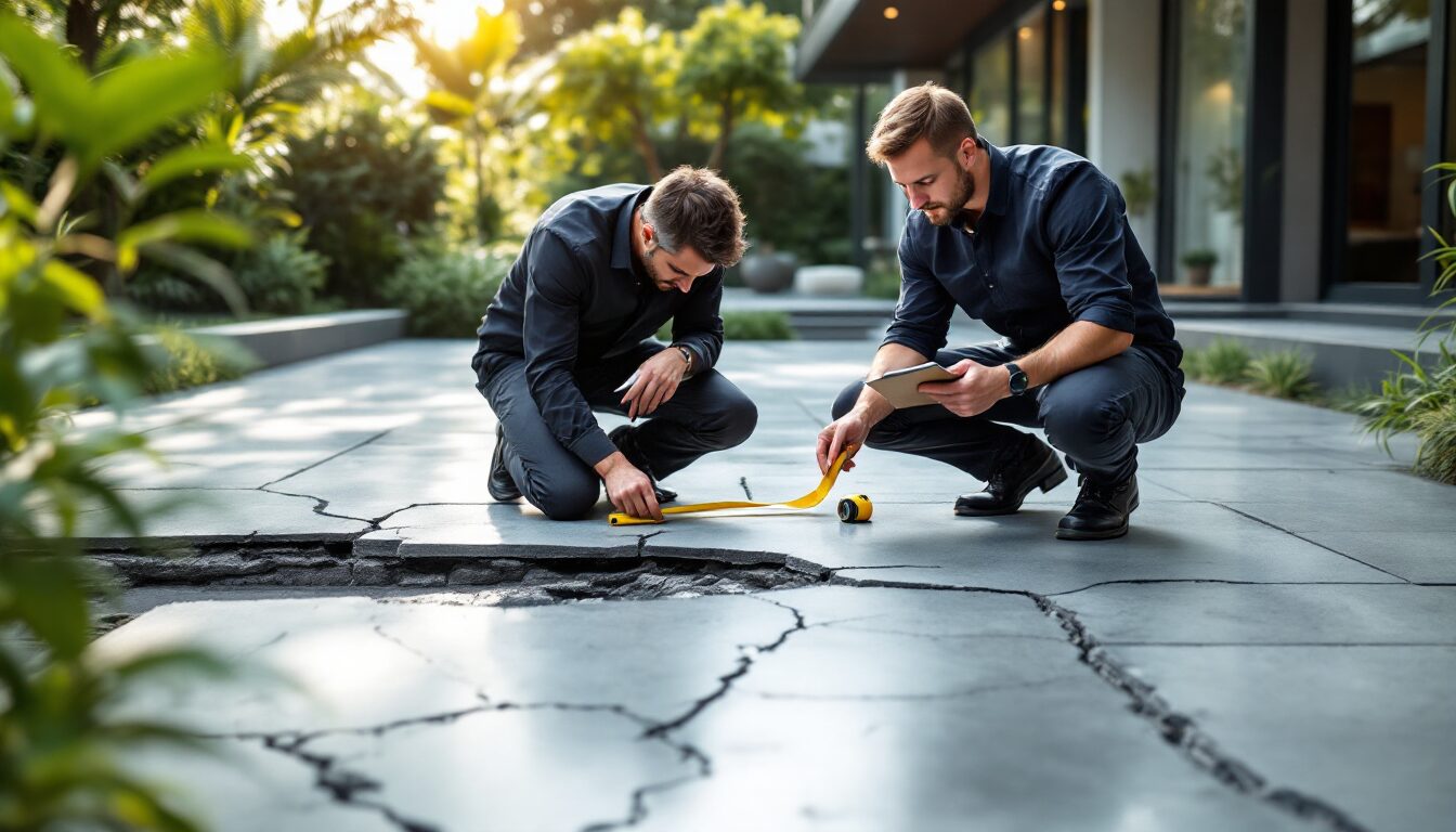 terrasse beton qui fissure