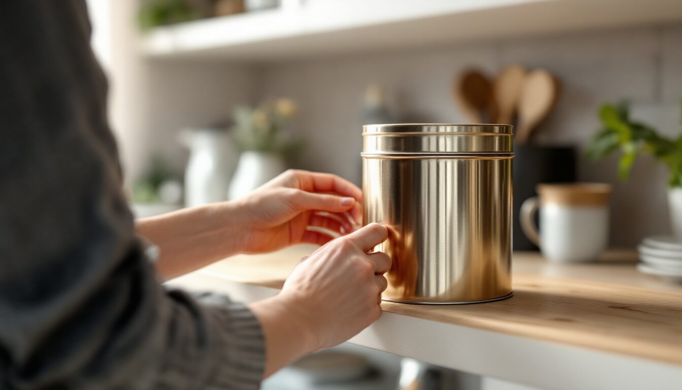 boite à biscuits métallique