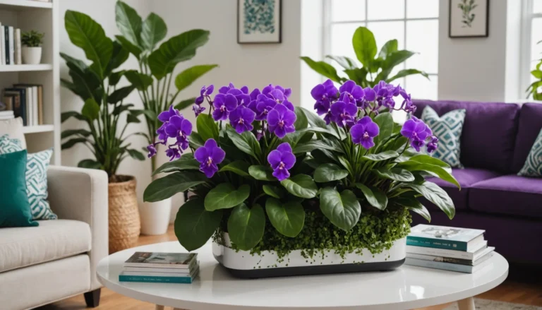 plantes d'intérieur à fleurs violettes
