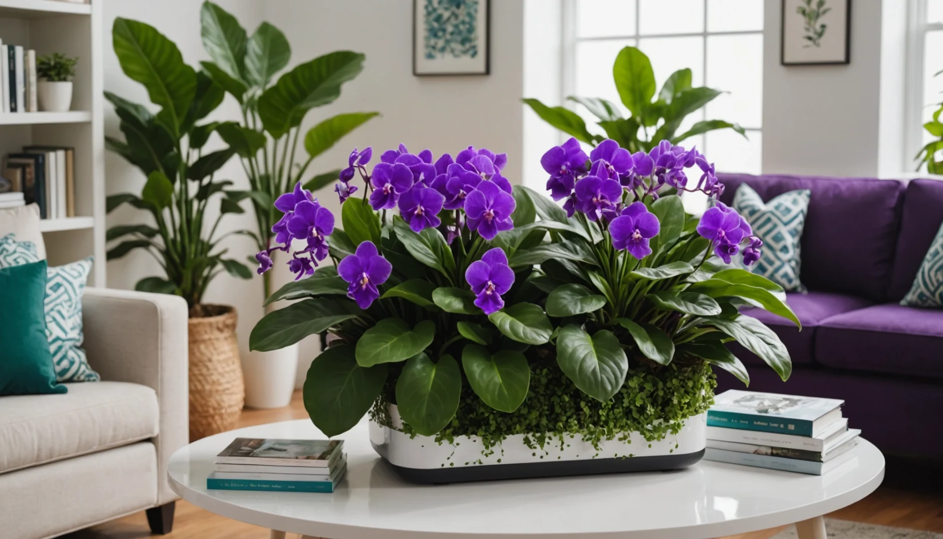 plantes d'intérieur à fleurs violettes