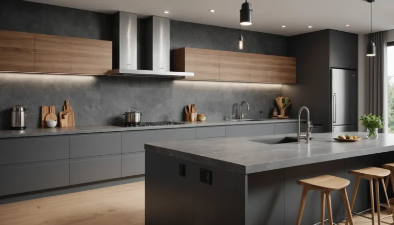 Cuisine bois et gris