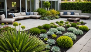 aménager un petit parterre près de la terrasse