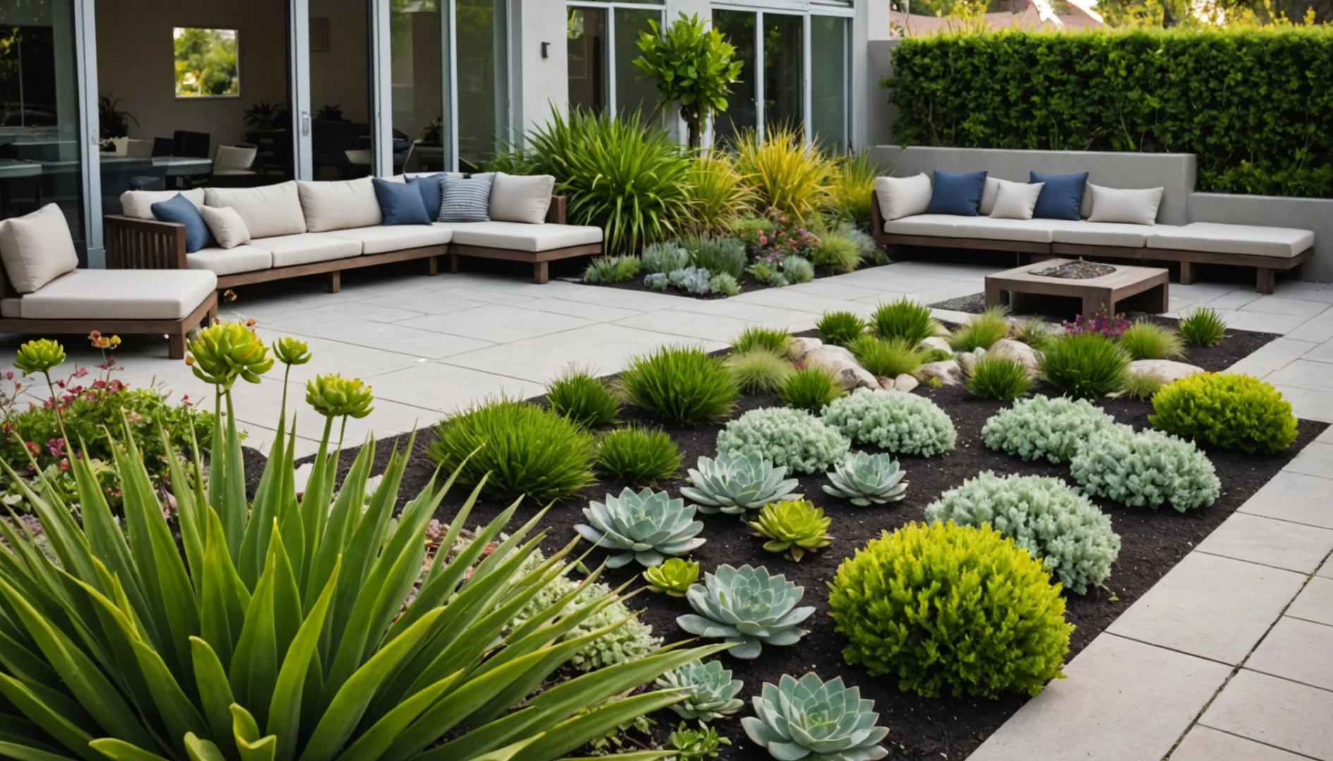 aménager un petit parterre près de la terrasse
