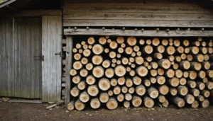 merule sur bois de chauffage