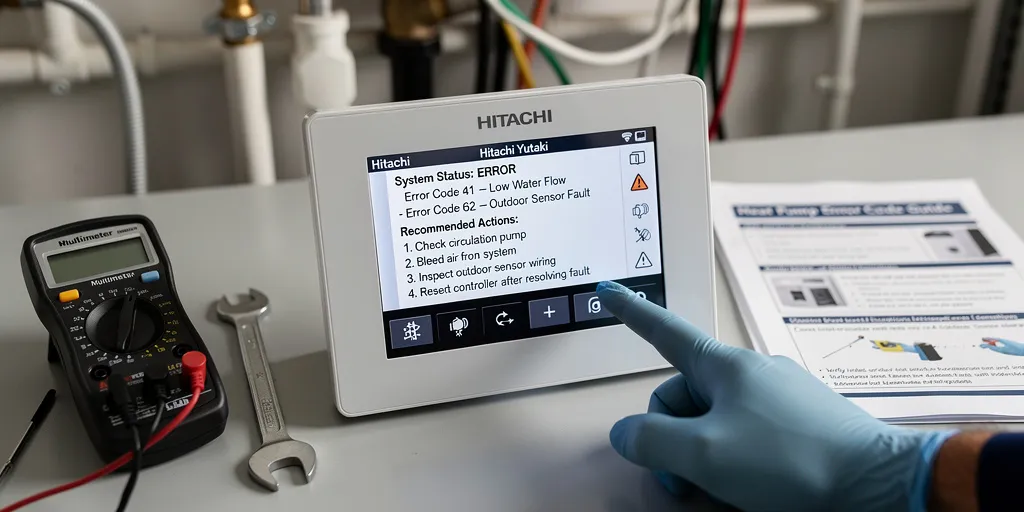 liste code erreur hitachi yutaki