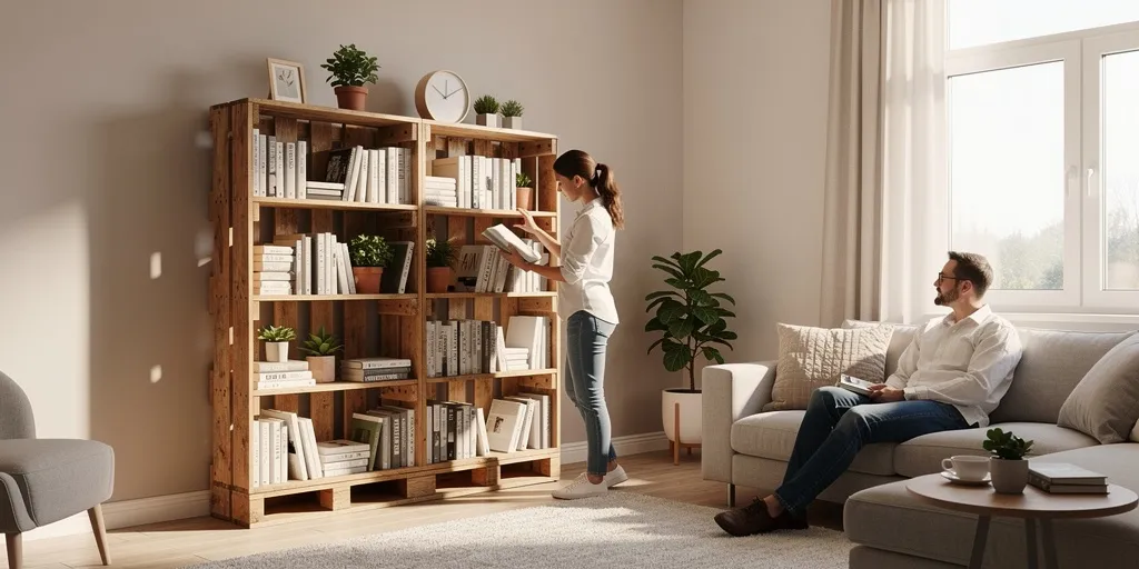 meuble de rangement en palette facile