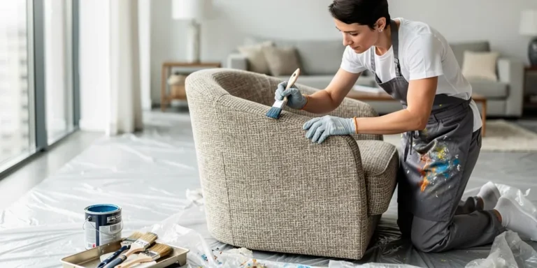 peindre un fauteuil en tissu