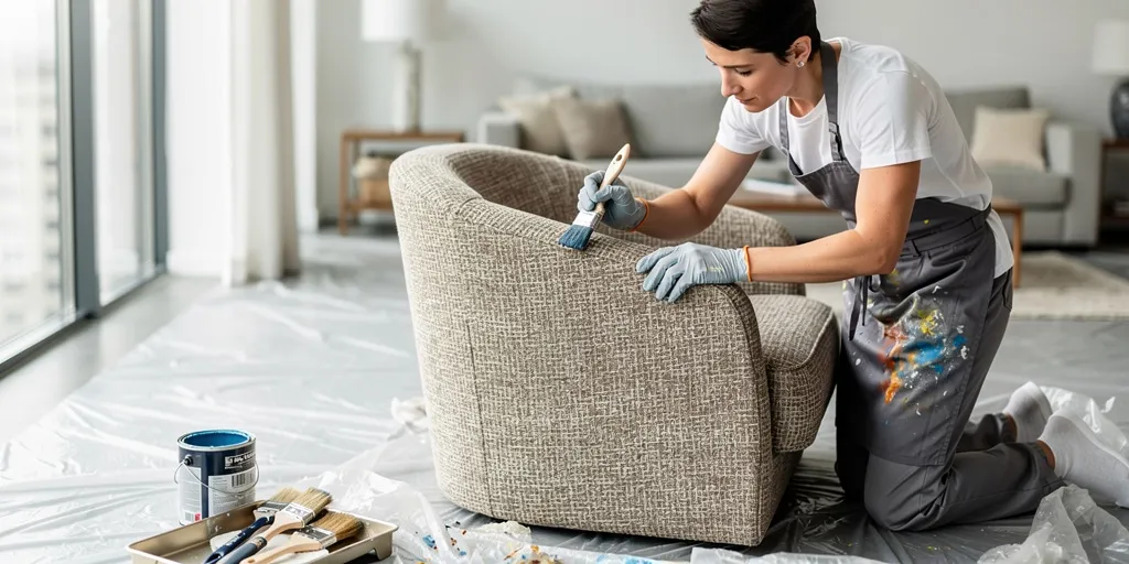 Peindre un fauteuil en tissu : la méthode efficace pour un rendu durable