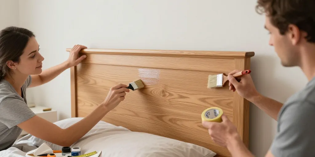 decorer une tete de lit en bois