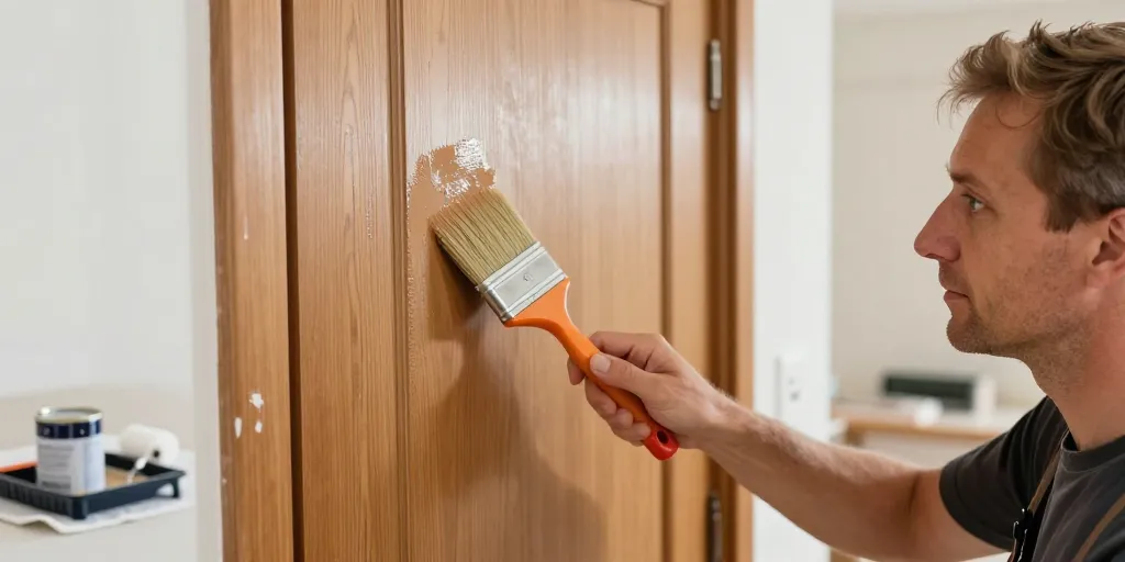 repeindre une porte en bois