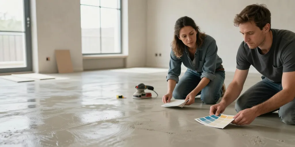 sol interieur beton cire