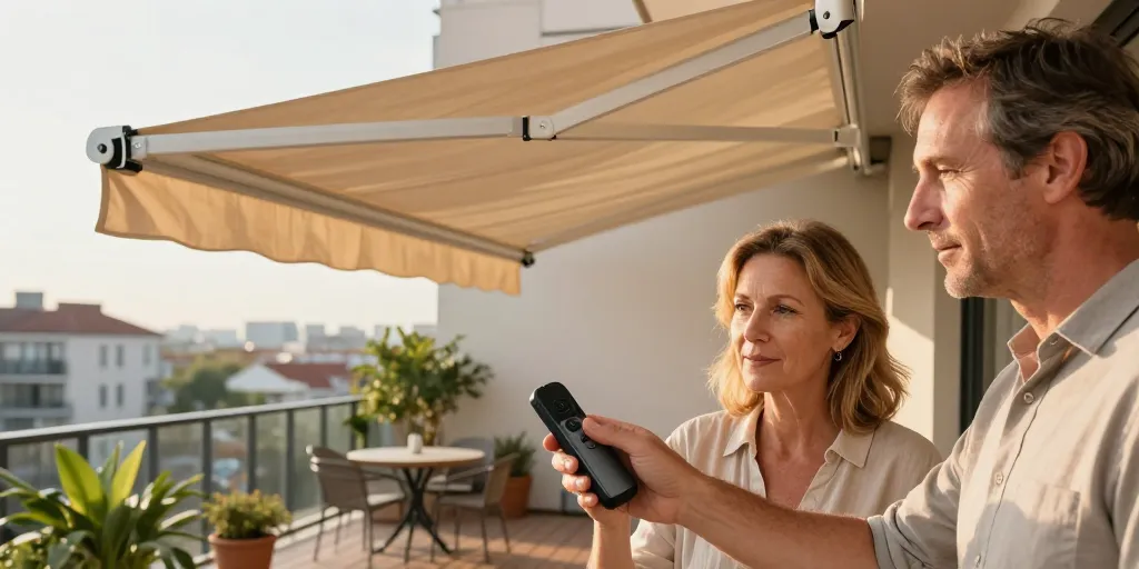store banne pour balcon