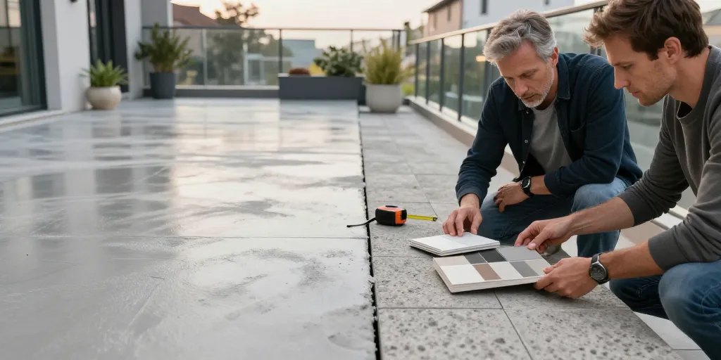 terrasse finition beton