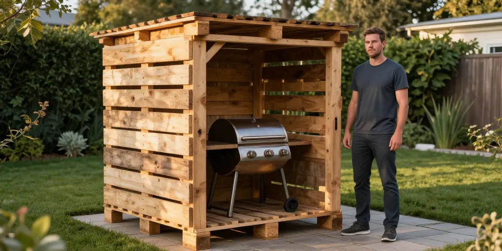 abris barbecue en palette