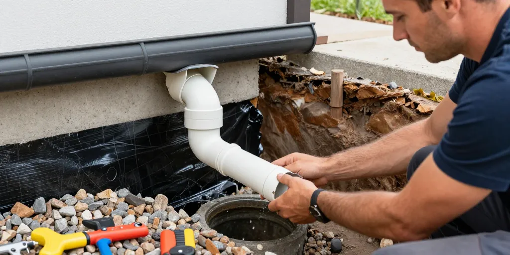 comment faire un drain de gouttière
