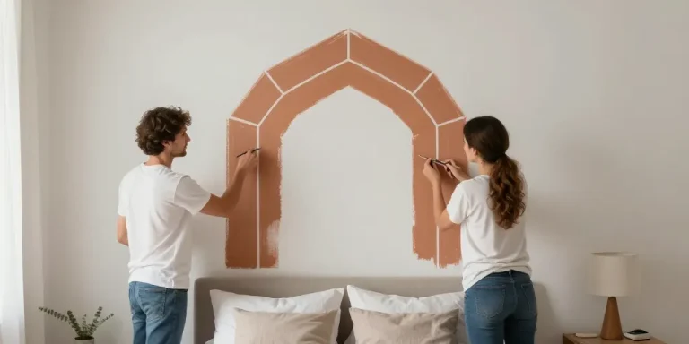 peinture tete de lit chambre