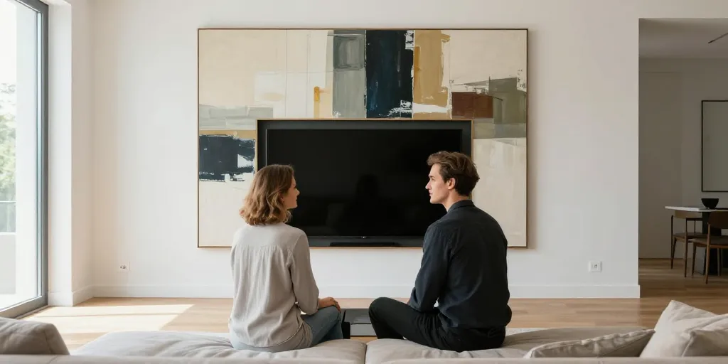 Cacher une tv : les 10 solutions esthétiques pour votre décoration intérieure