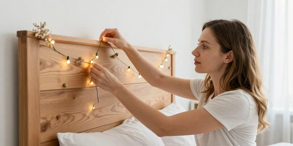 decorer une tete de lit en bois