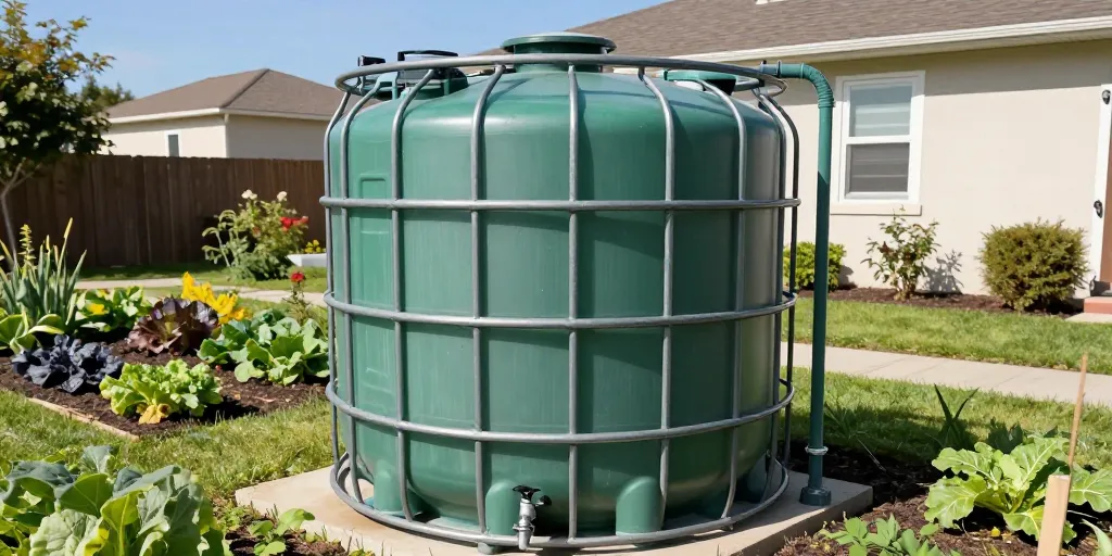 Cuve IBC 1000l pour récupérer l’eau de pluie : une solution économique au service du jardin !