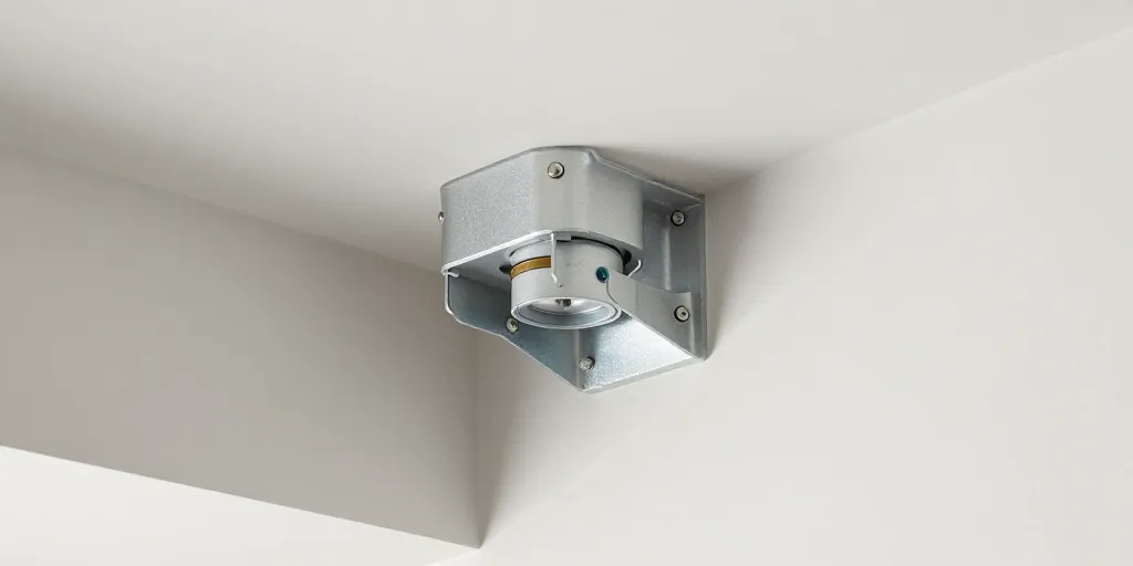 fixation plafond pour store banne