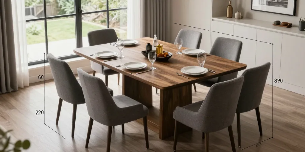 Table à manger : quelle taille pour combien de personnes, et quel espace prévoir