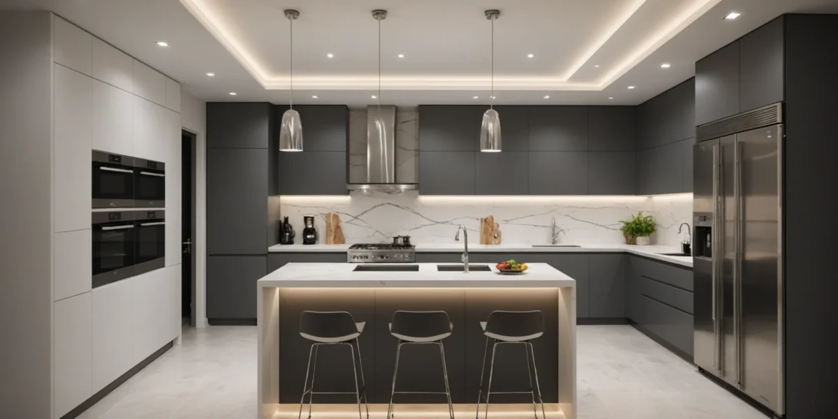 faux plafond cuisine spot