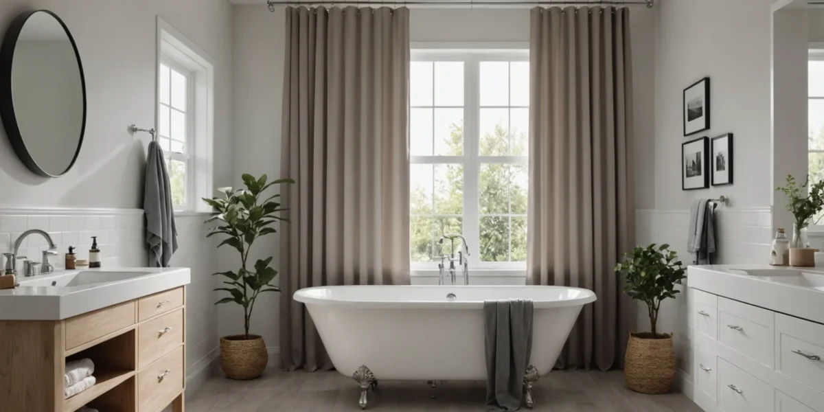 rideau de douche sans perçage pour baignoire