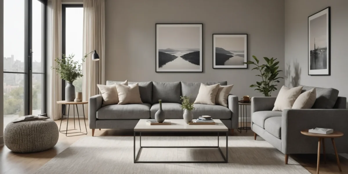 combinaison de gris et beige