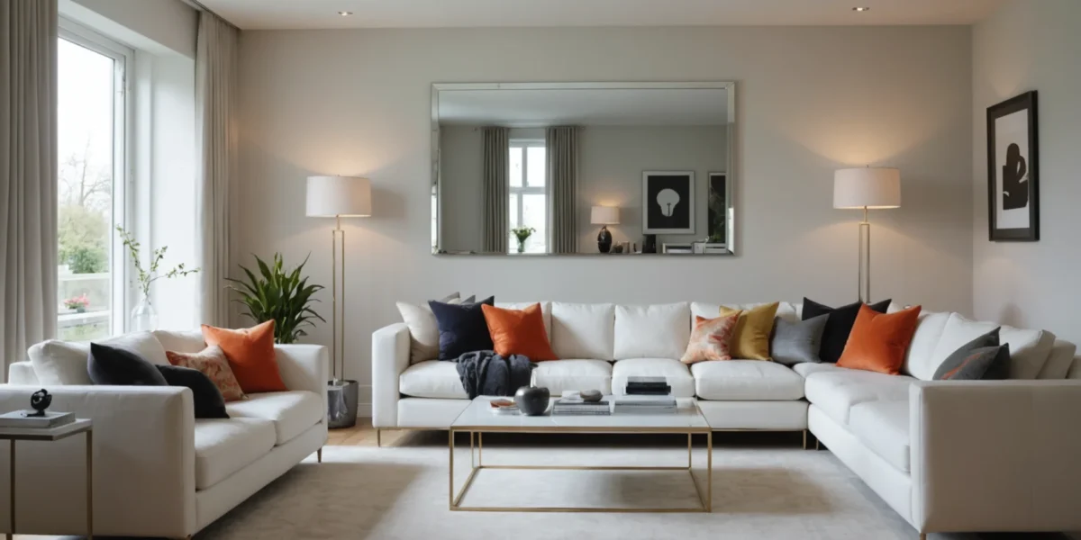 idées de miroir dans le salon