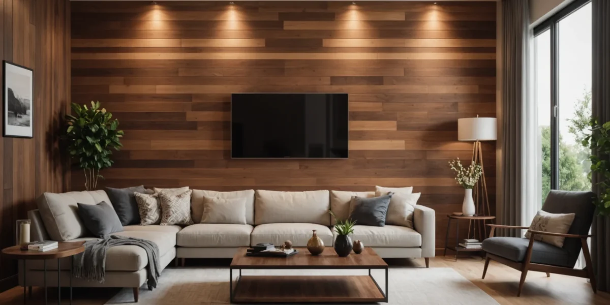 décorer le mur avec du bois