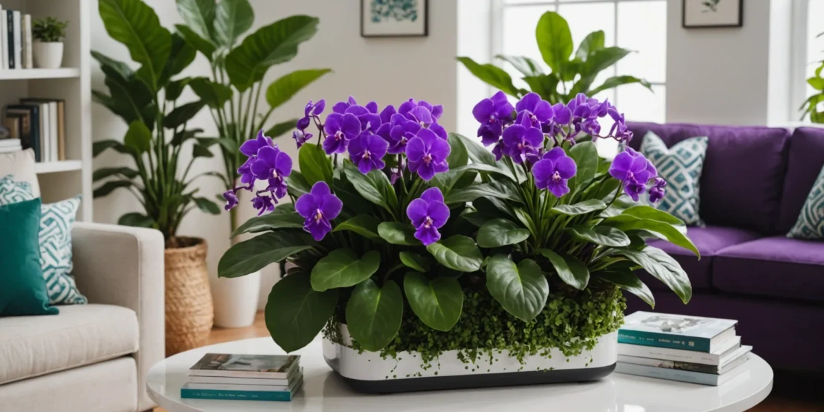 plantes d'intérieur à fleurs violettes