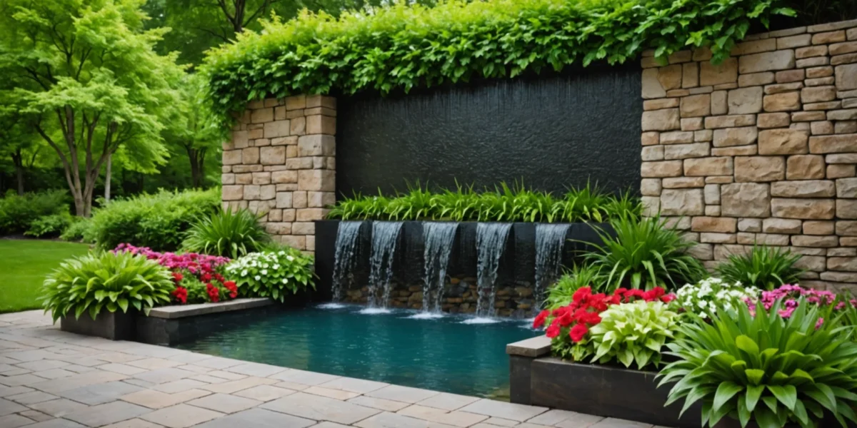 murs d'eau pour le jardin